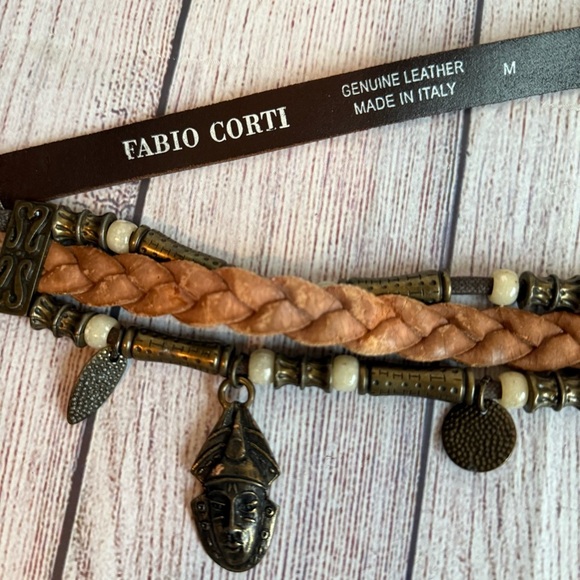 FABIO CORTI Vintage Leather Chain Statement Belt Medium main image 6